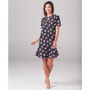 Mud Pie Women's Black Ikat Lana Flounce Dress Choose Size Med or Lg NEW